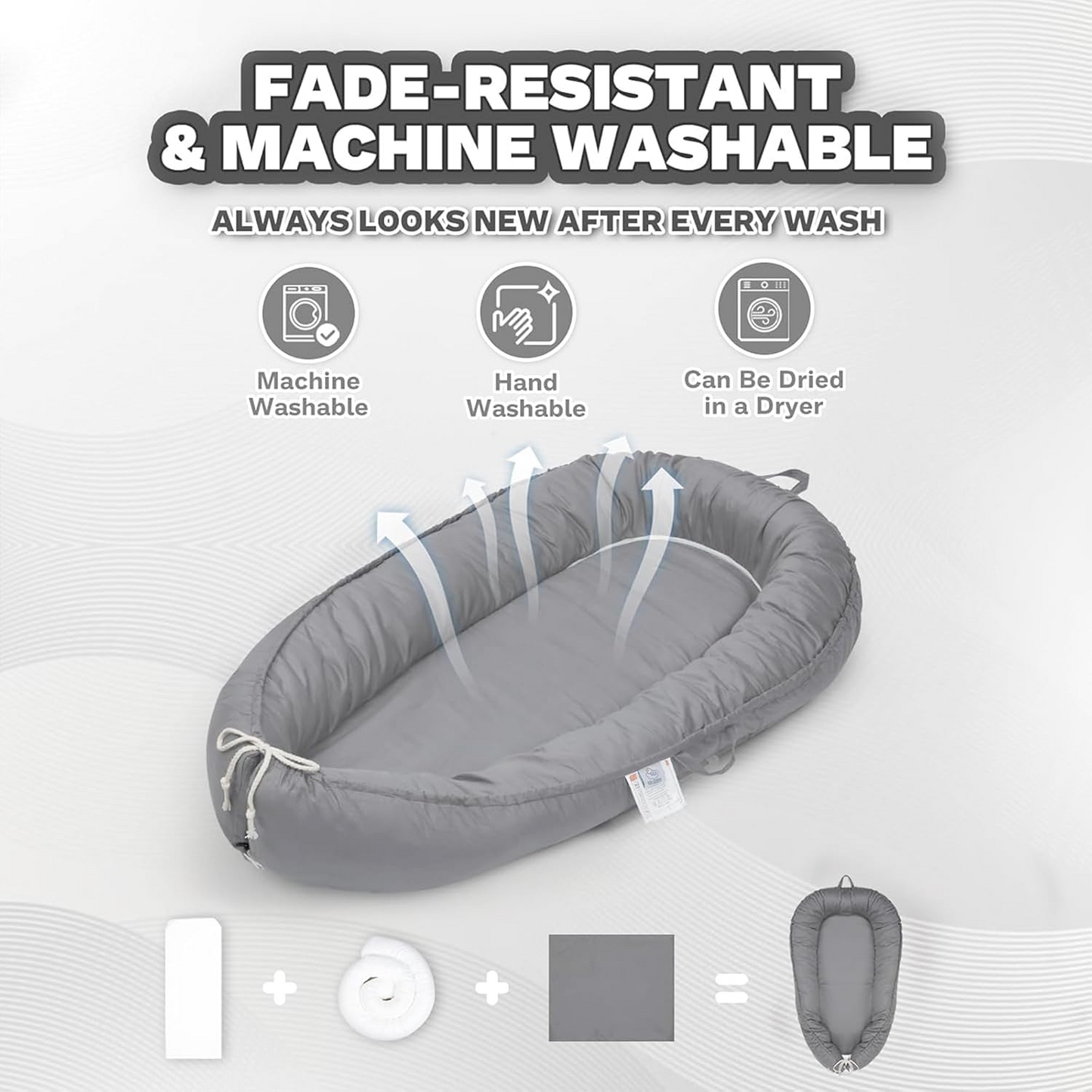 3D-Touch Breathable Lounger for Newborns