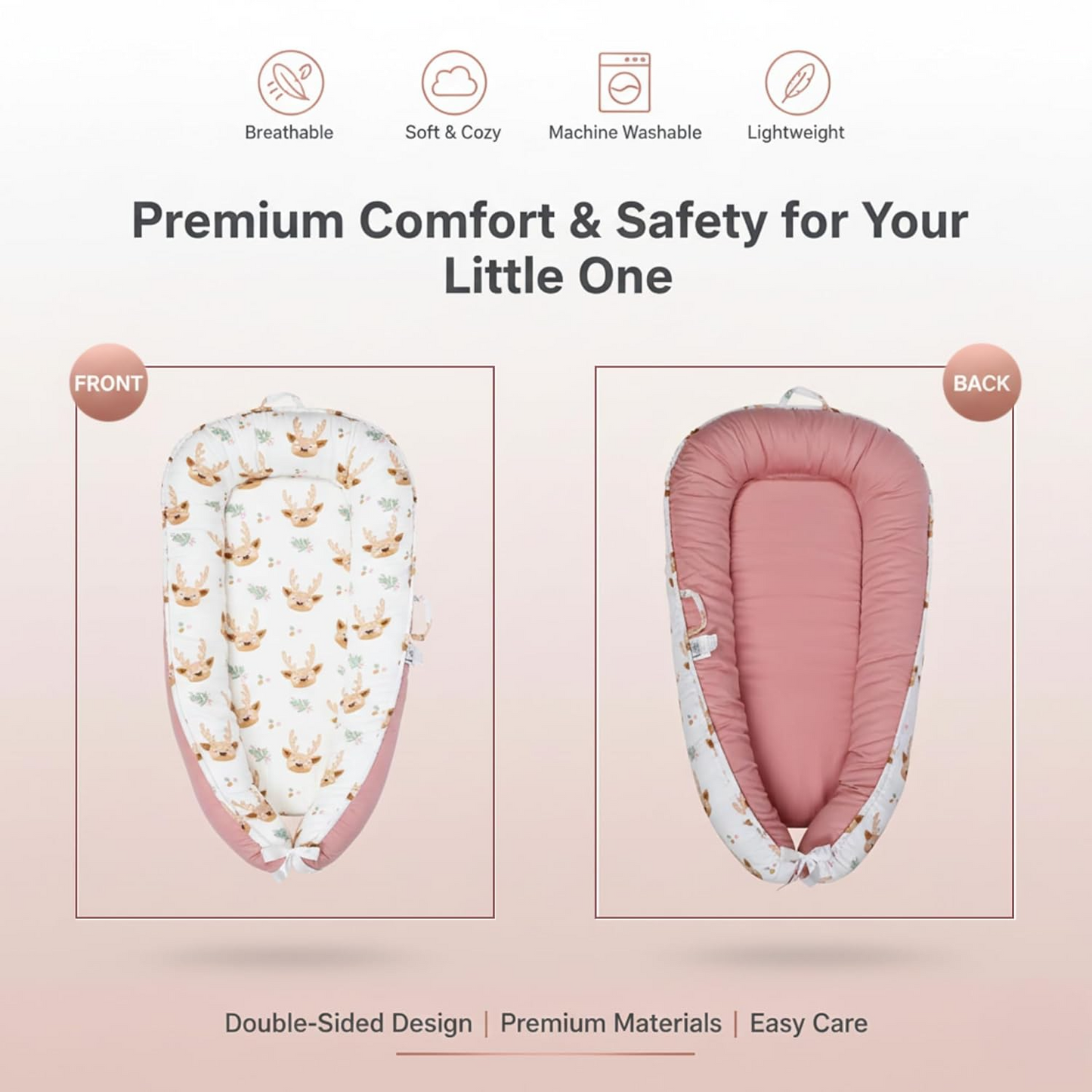 3D-Touch Breathable Lounger for Newborns