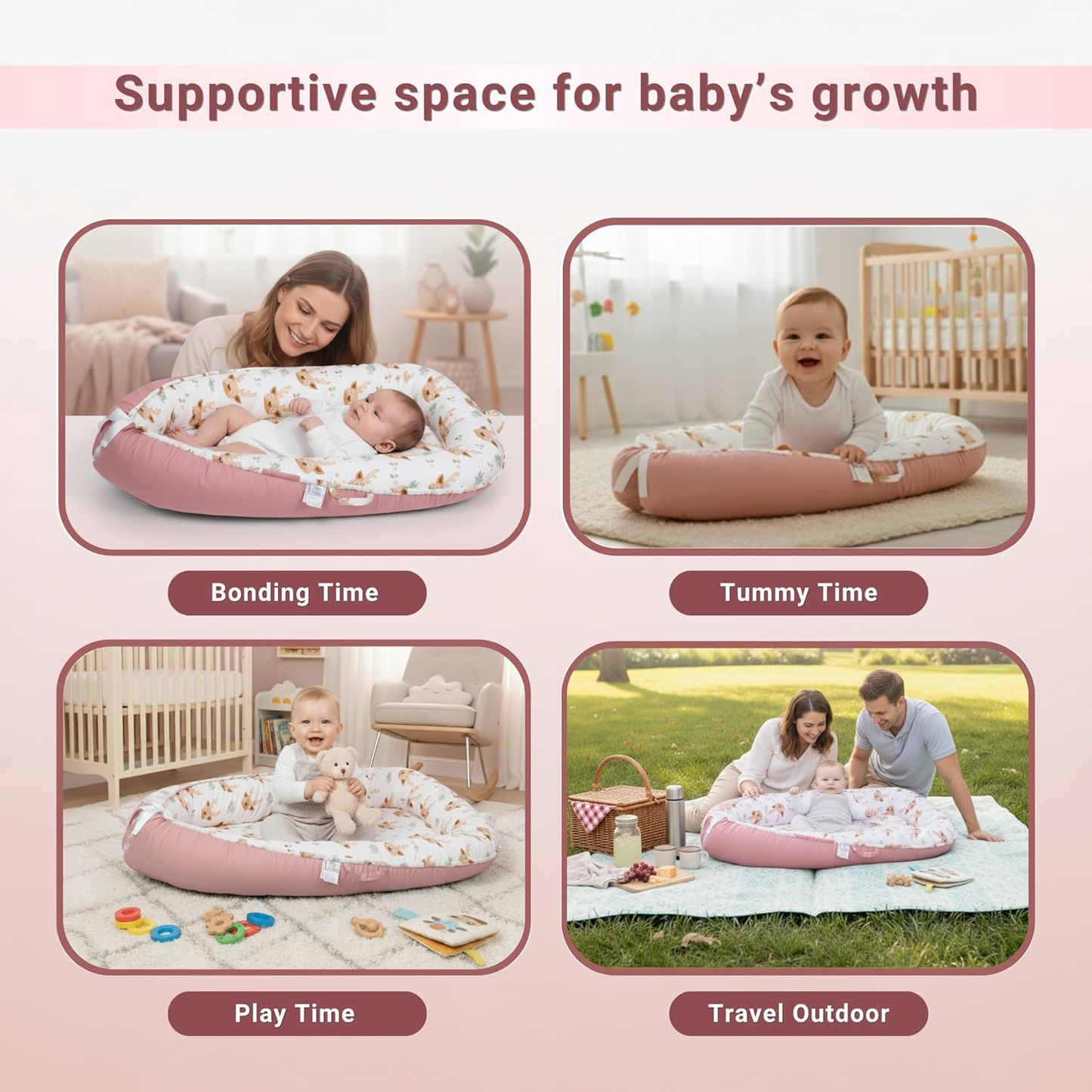 3D-Touch Breathable Lounger for Newborns